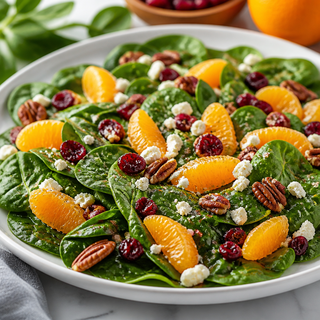 Cranberry Orange Spinach Salad