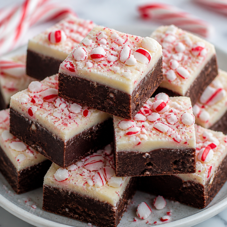 Dark Chocolate Peppermint Bark Fudge