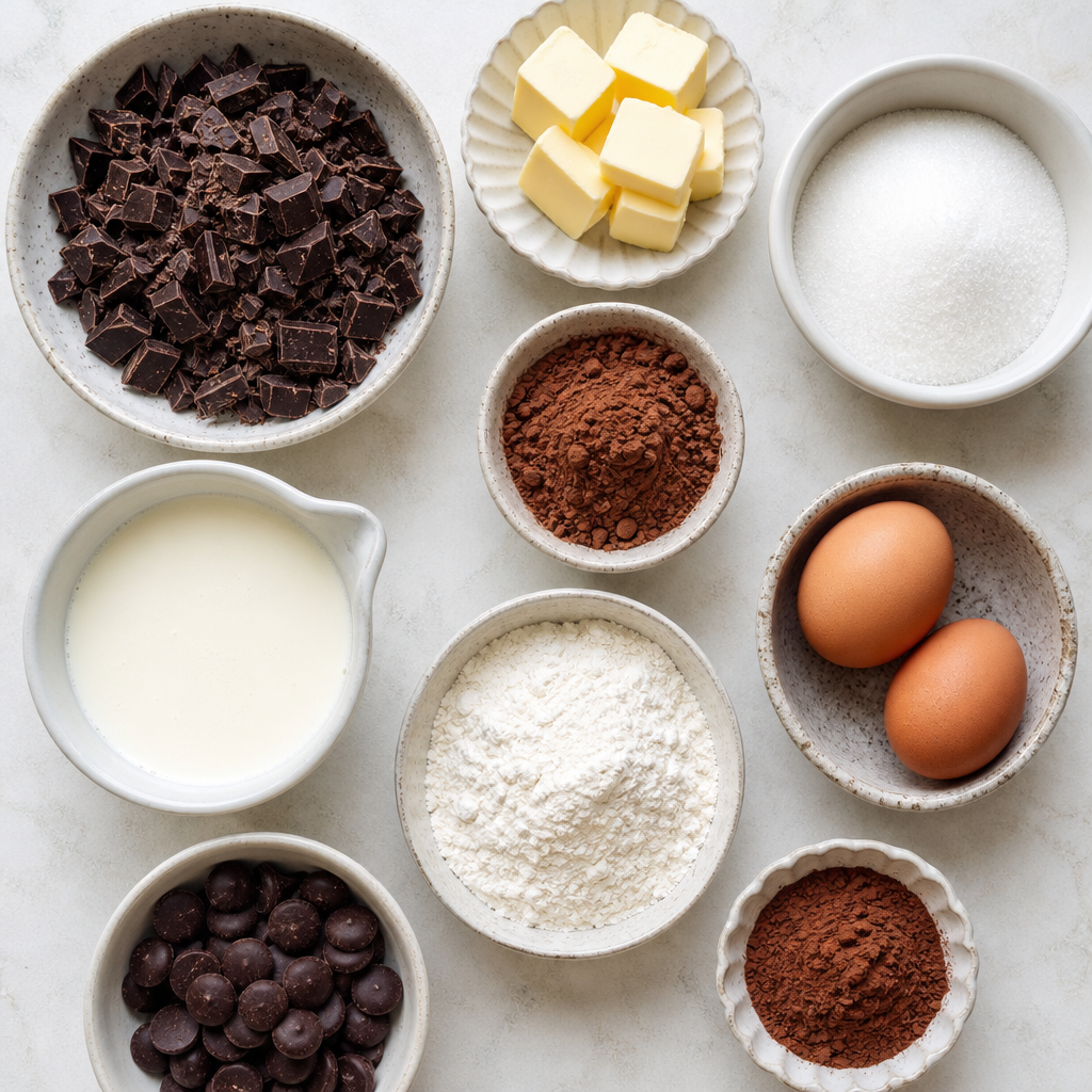 Hot Cocoa Brownie Truffles ingredients