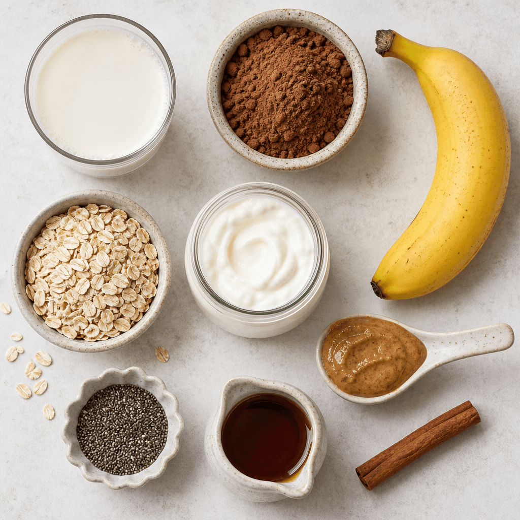 Hot Chocolate Breakfast Smoothie ingredients