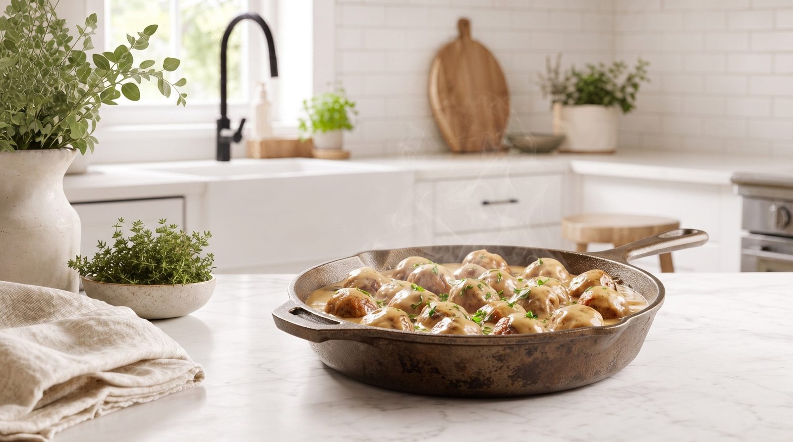 Classic Swedish Meatballs with Creamy Gravy