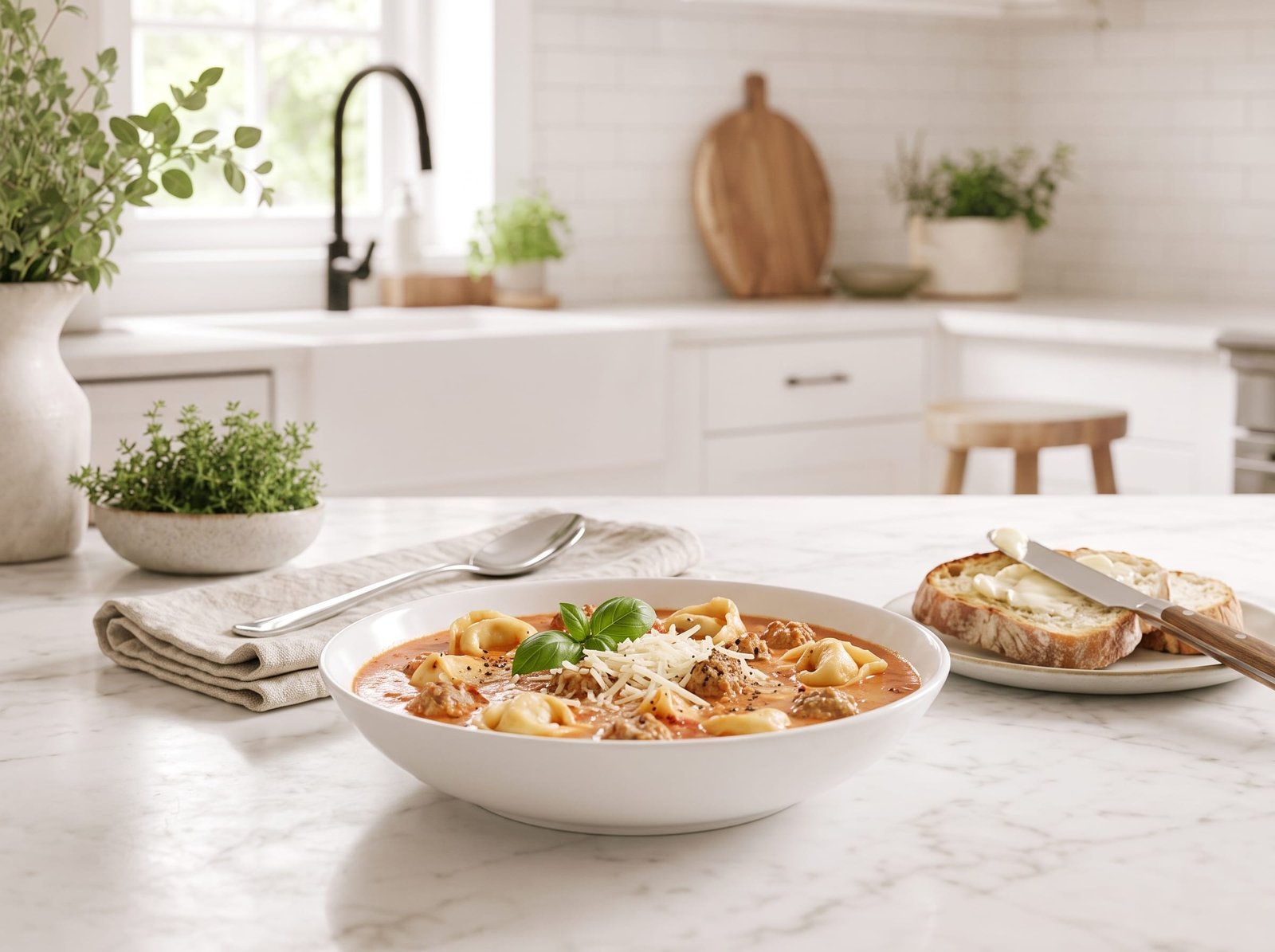 Creamy Sausage Tortellini Soup - Comfort in a Bowl