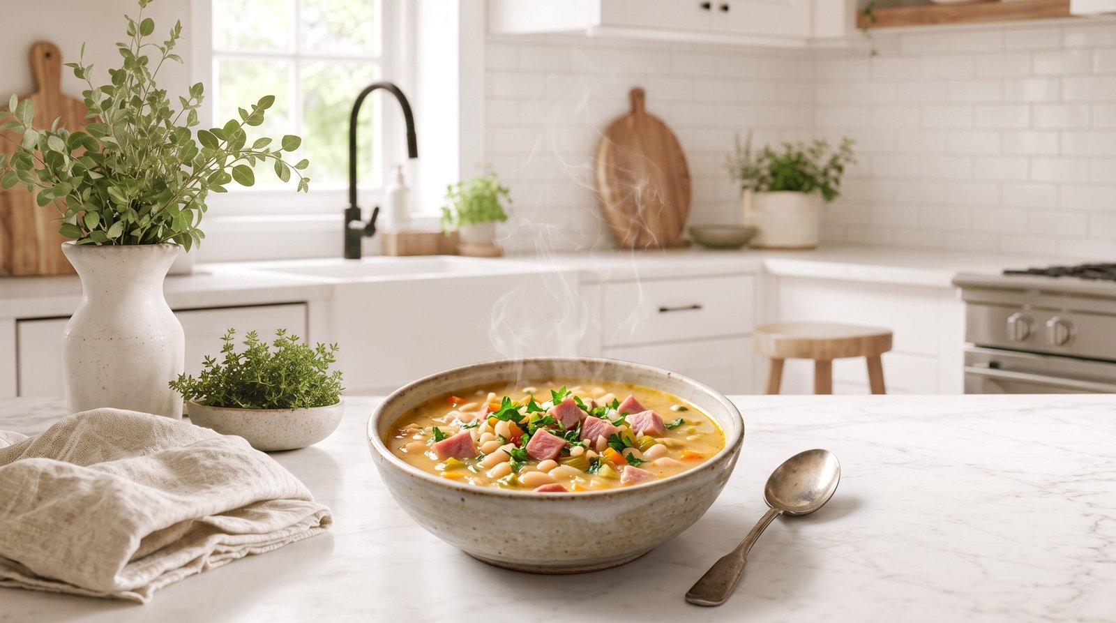 Crockpot Ham and Bean Soup