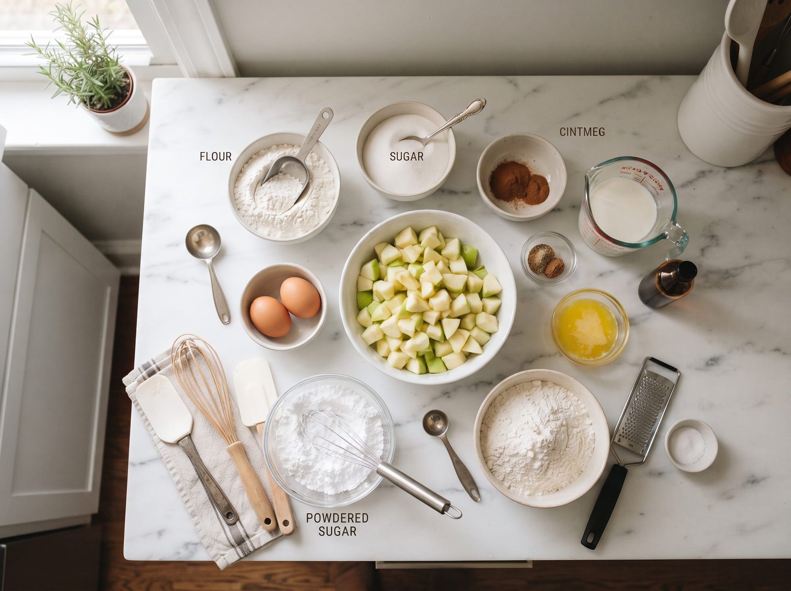Easy Apple Fritters: Crispy, Cinnamon-Sugar Perfection ingredients
