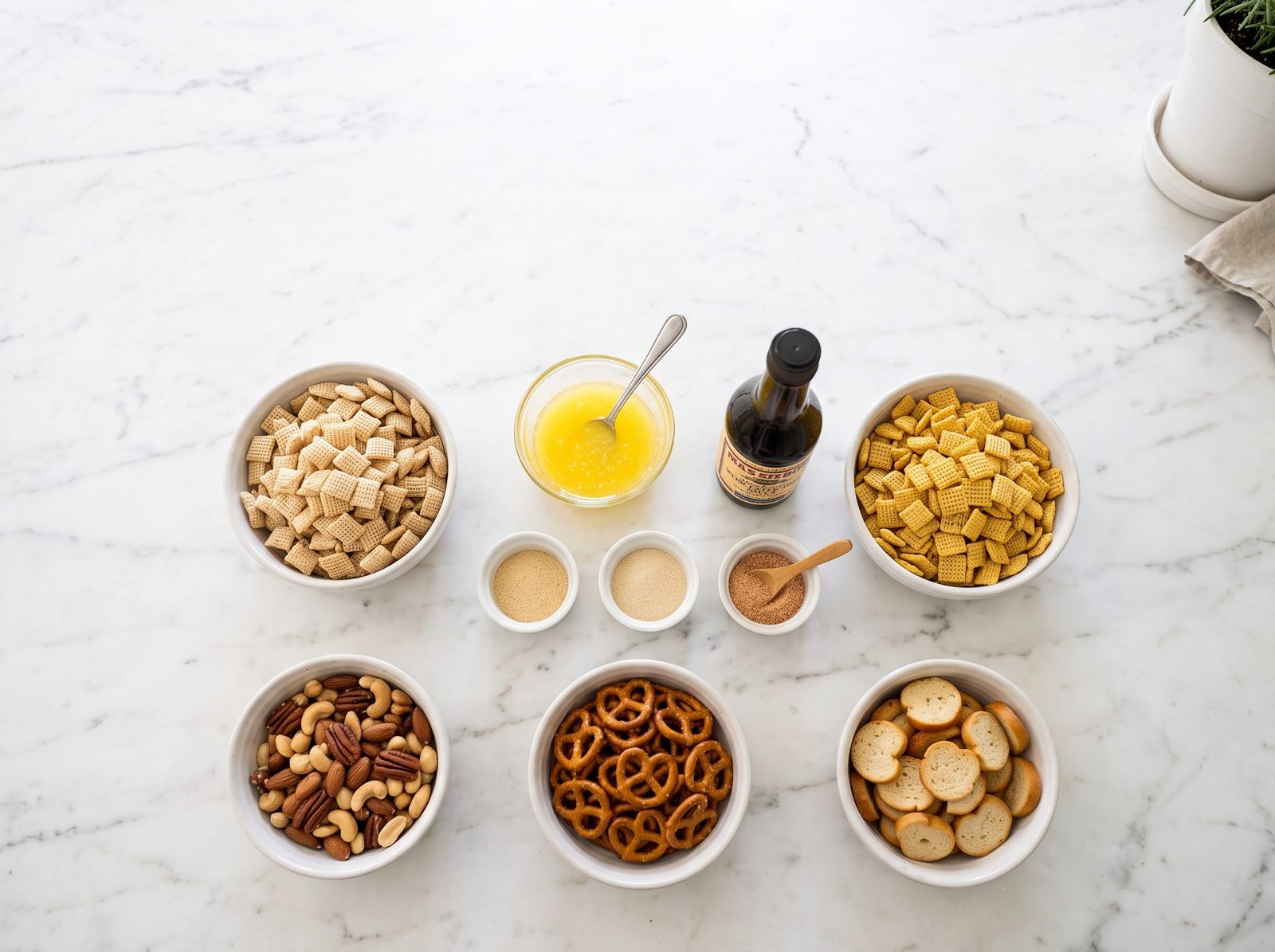 Homemade Chex Mix (Classic Oven-Baked Recipe) ingredients