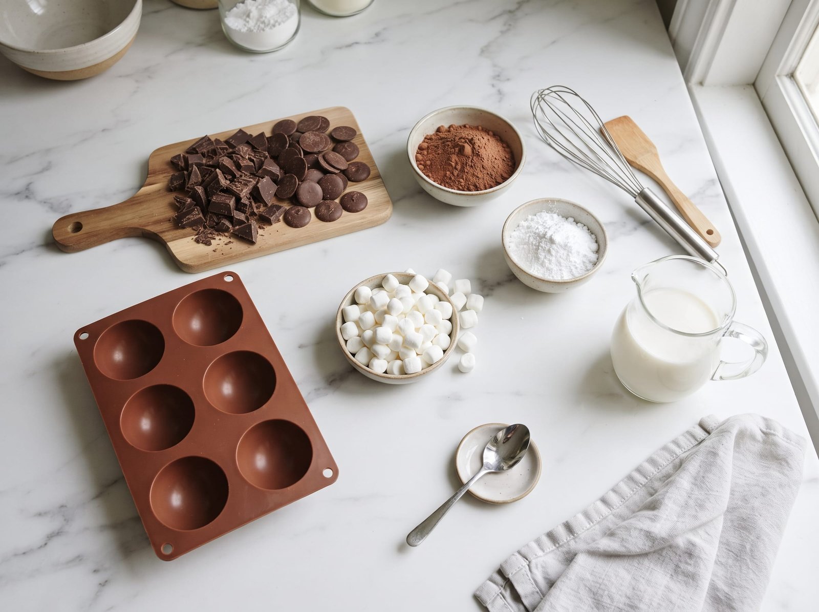 Hot Cocoa Bombs (Easy Homemade Recipe) ingredients