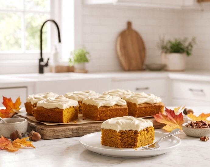 Old-Fashioned Pumpkin Bars with Cream Cheese Frosting