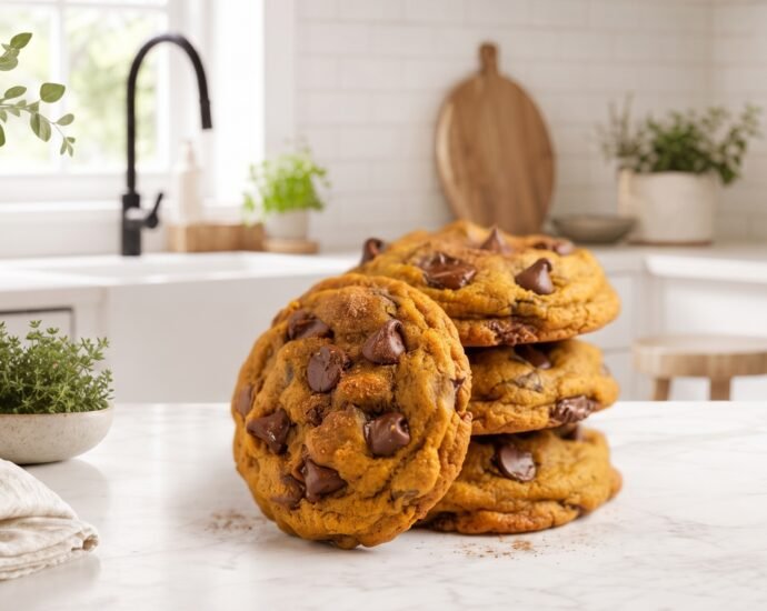 Pumpkin Chocolate Chip Cookies (Soft & Chewy)