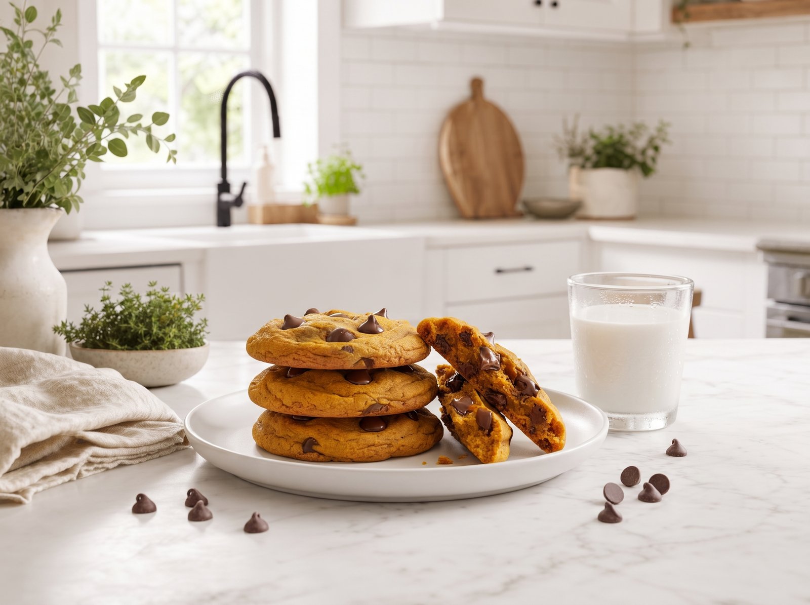 Pumpkin Chocolate Chip Cookies (Soft & Chewy)