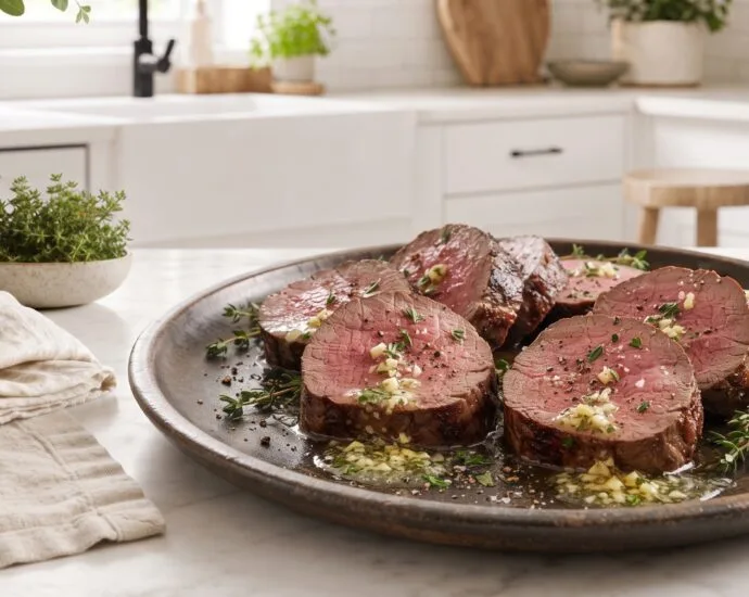 Roast Beef Tenderloin with Garlic Herb Butter