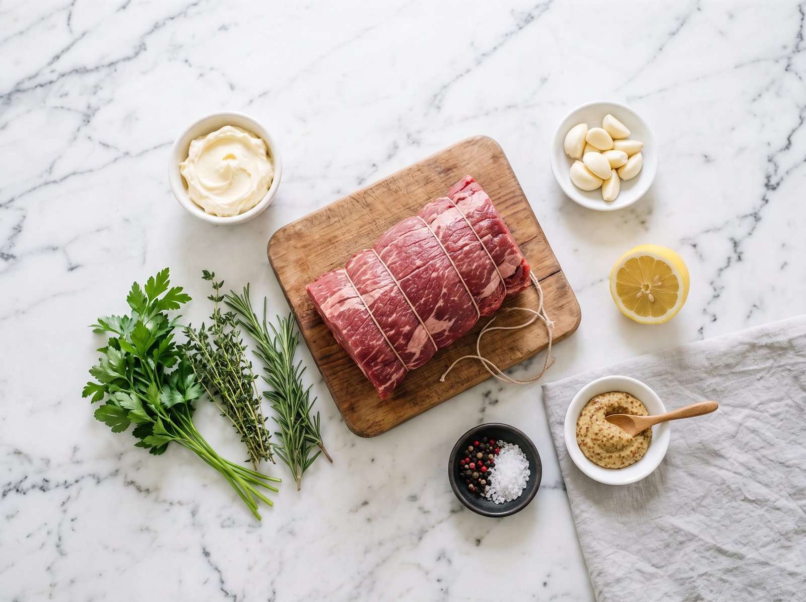 Roast Beef Tenderloin with Garlic Herb Butter ingredients