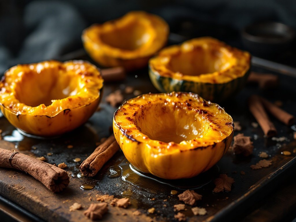 Cinnamon Honey Glazed Acorn Squash
