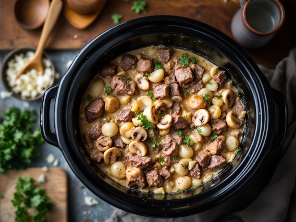 Crockpot Beef Stroganoff