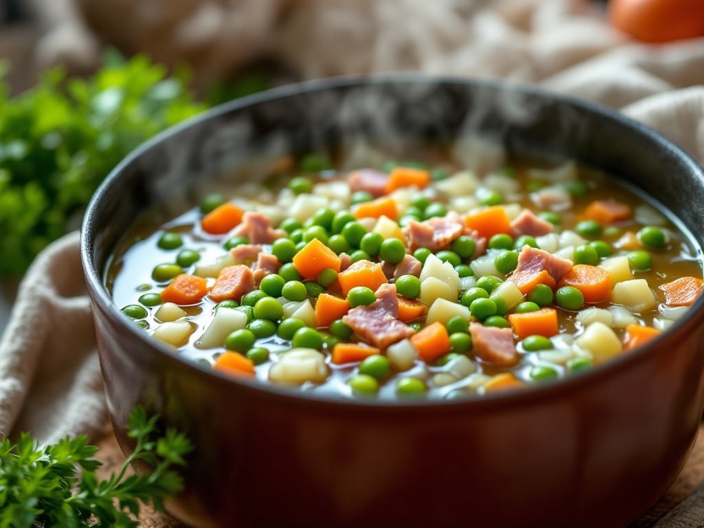 Split Pea Soup in a bowl