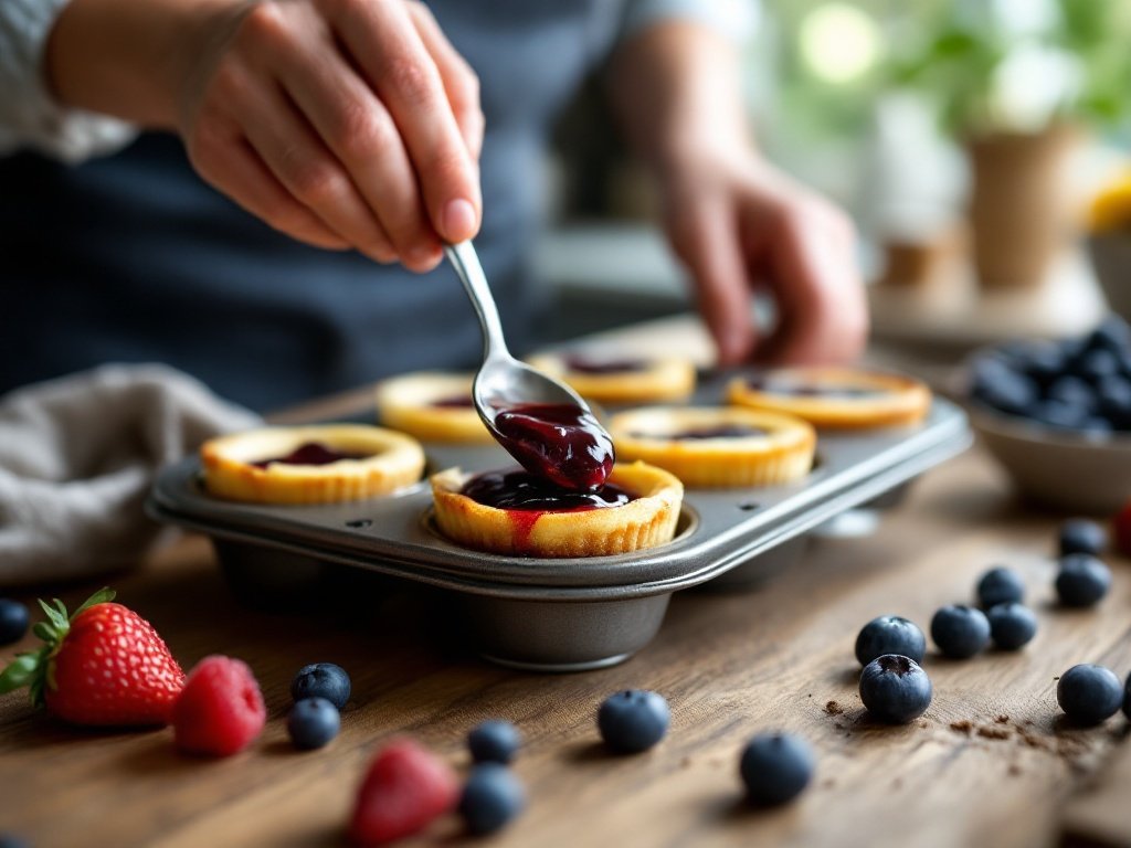 Mini Cheesecakes with Berry Topping