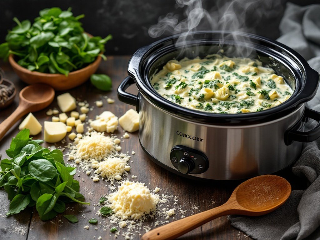 Crockpot Spinach and Artichoke Dip