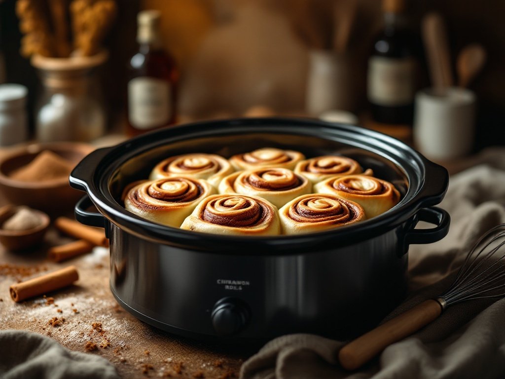 Crockpot Cinnamon Roll Casserole