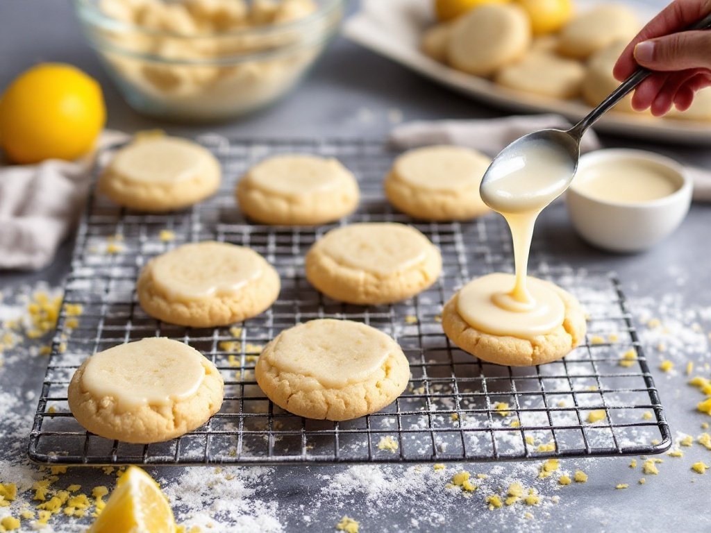 Lemon Sugar Cookies with Glaze