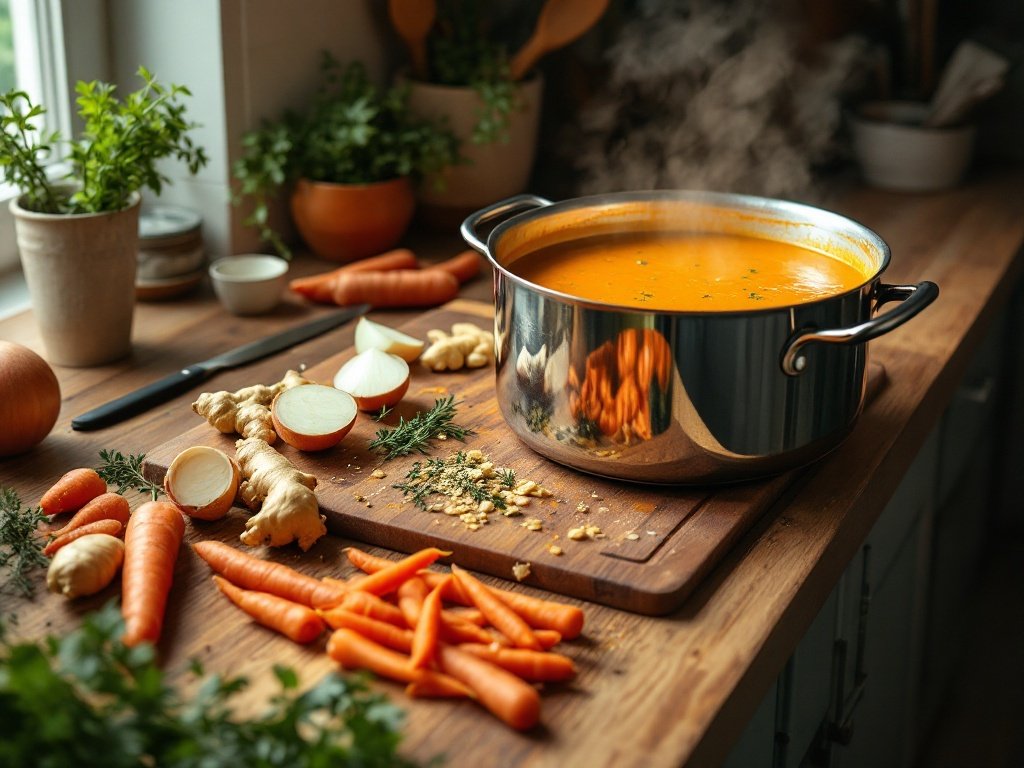Carrot Ginger Soup Bowl of Carrot Ginger Soup