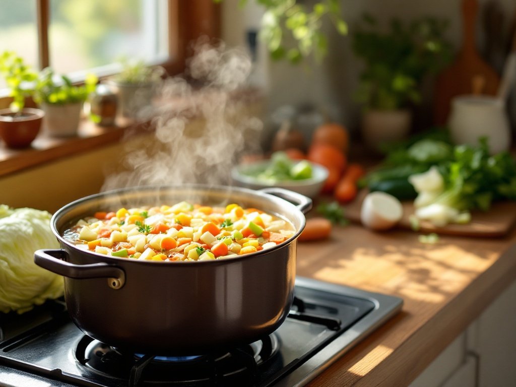 Cabbage Soup in a bowl