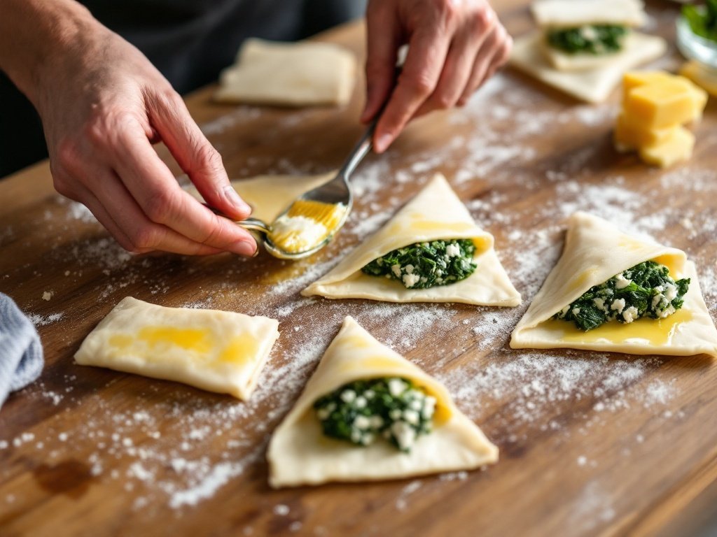 Feta and Spinach Phyllo Triangles