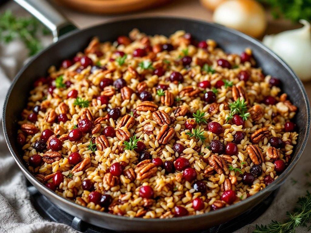 Wild Rice Pilaf with Cranberries and Pecans