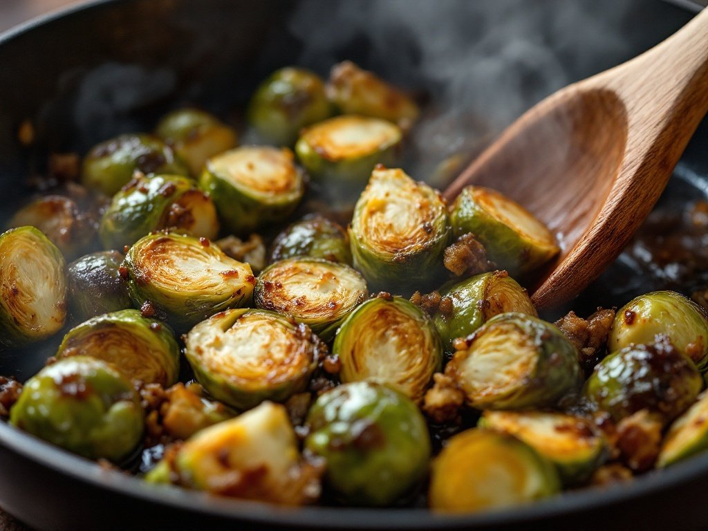 Brown Sugar Balsamic Roasted Brussels Sprouts