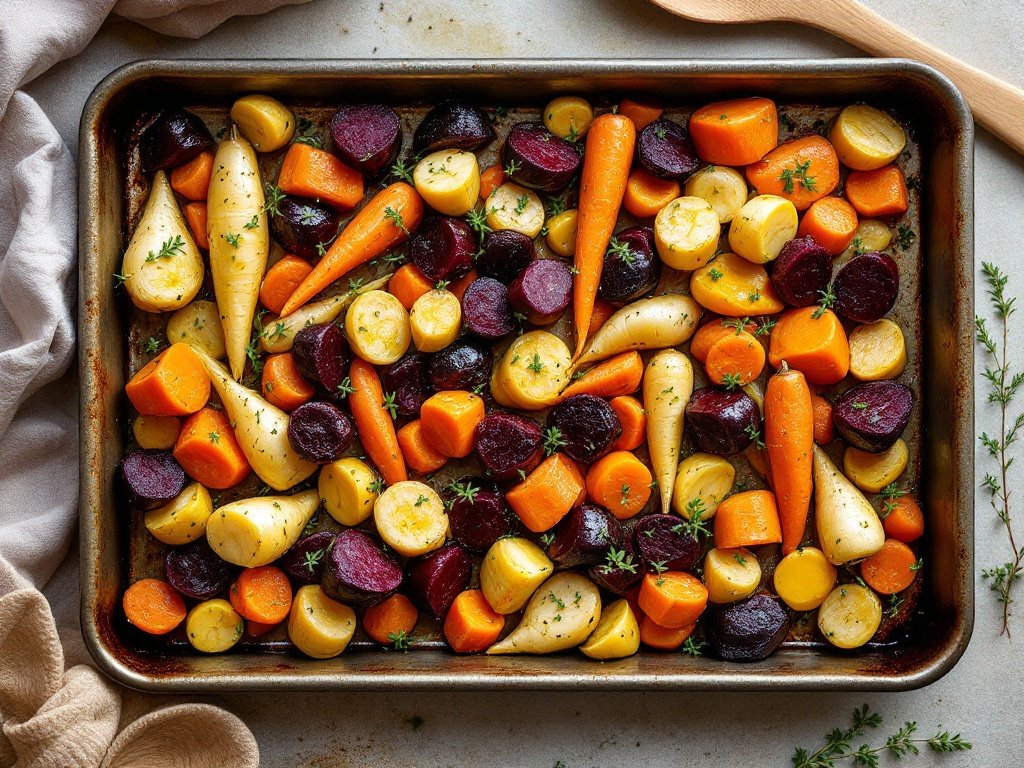 Roasted Root Vegetables with Thyme