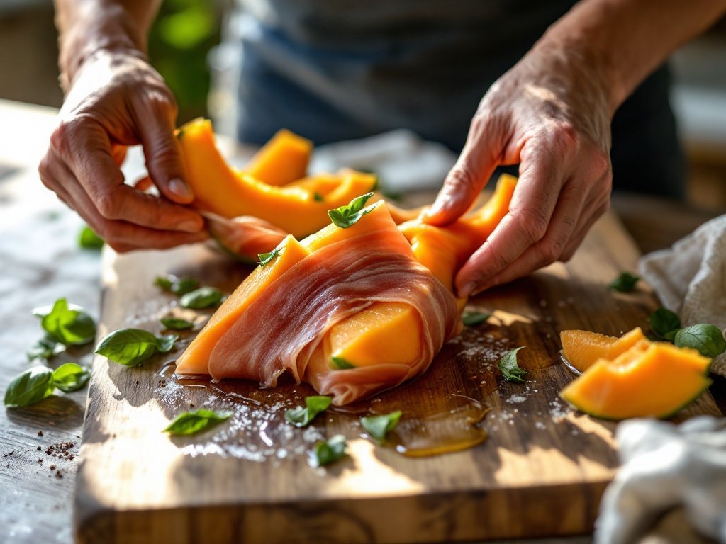 Prosciutto-Wrapped Melon