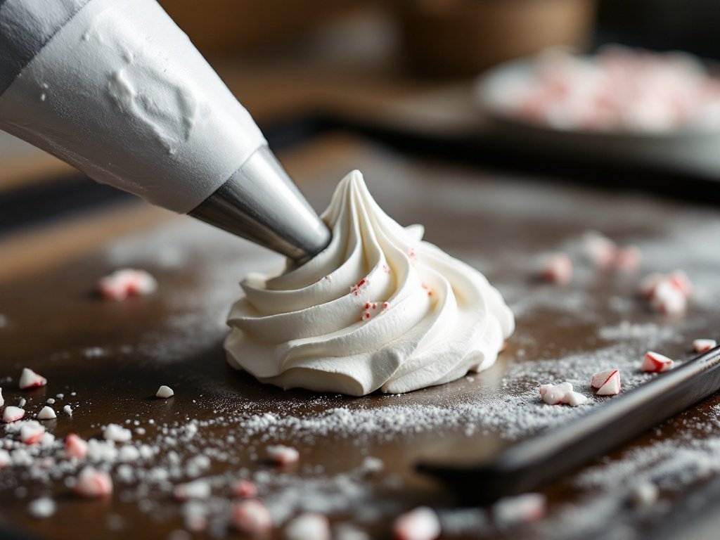 Chocolate-Dipped Peppermint Meringues