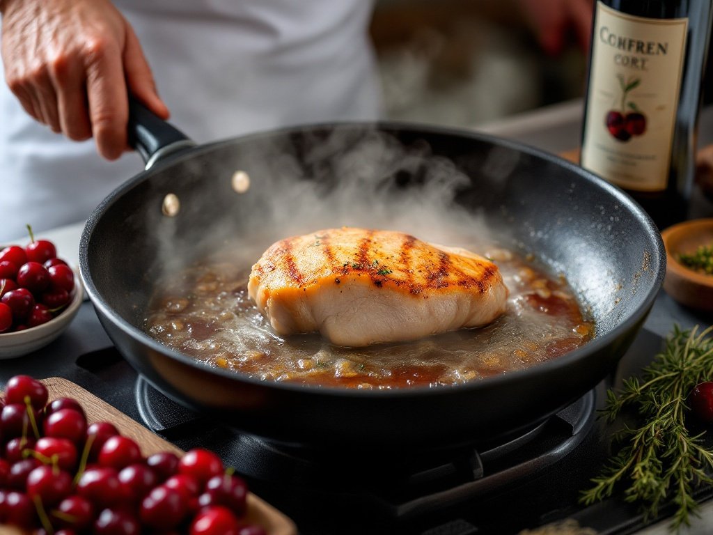 Duck Breast with Cherry Port Sauce