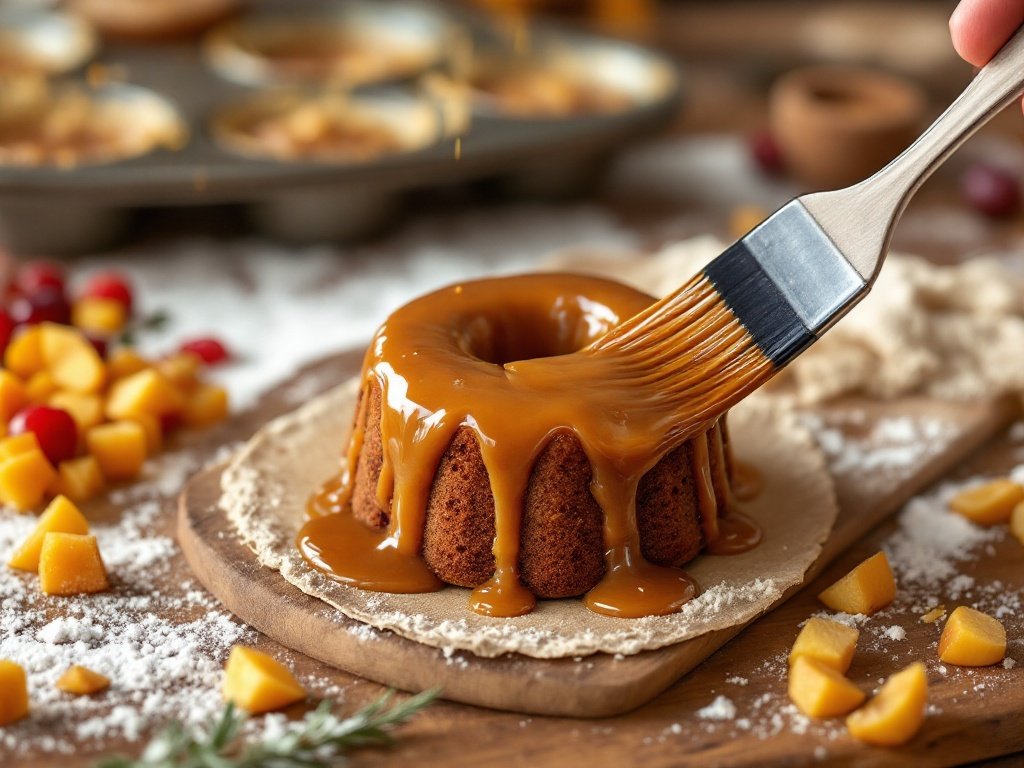 Mini Fruitcakes with Rum Glaze