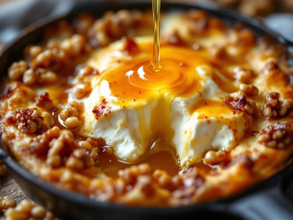 Baked Goat Cheese with Honey and Walnuts