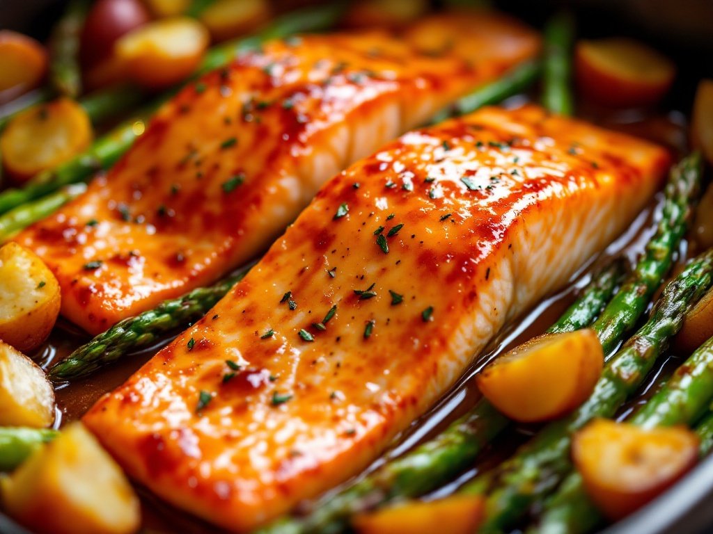 Maple Dijon Baked Salmon